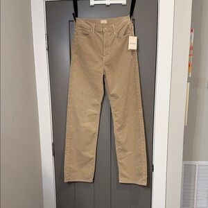 MOTHER Tan Corduroy Jeans